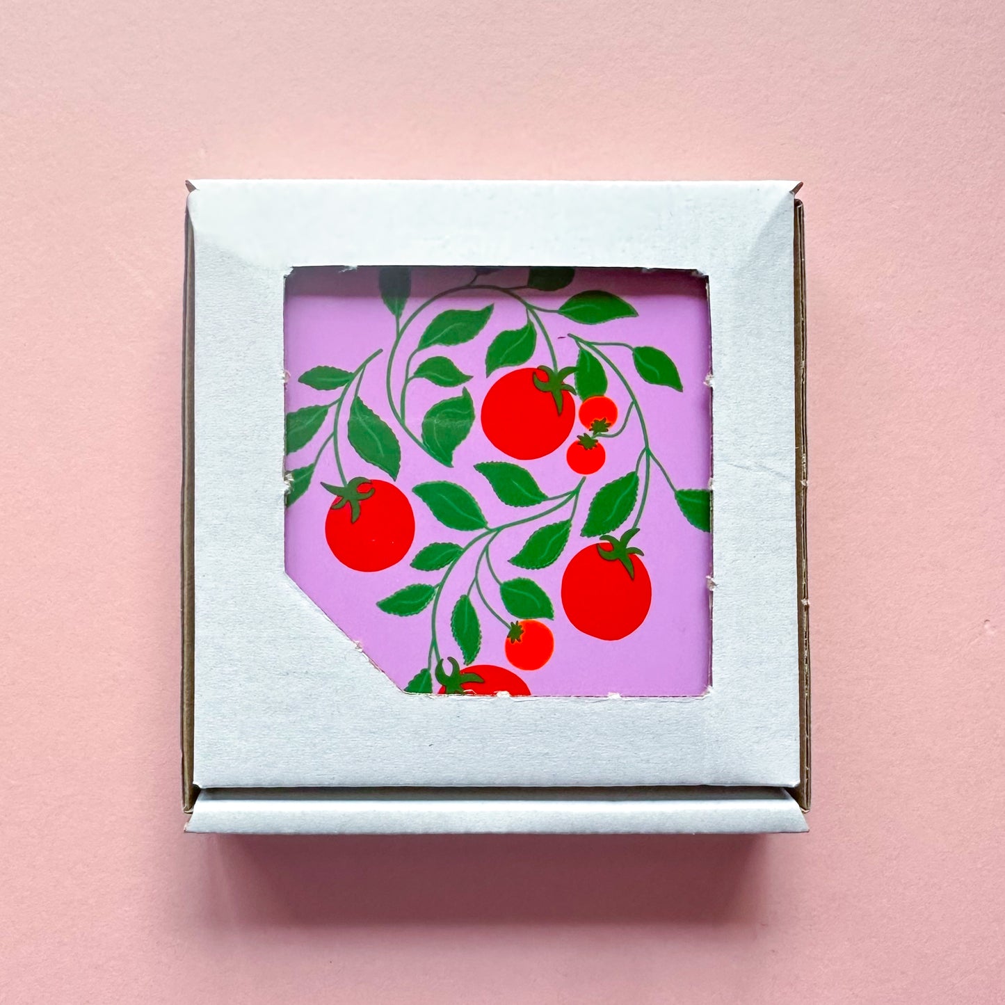 Tomato coasters, red and purple home decor, quirky home gift, new couple gift