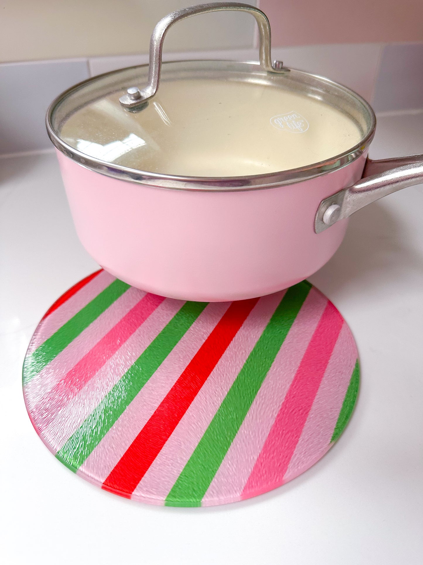 Stripes Christmas Trivet