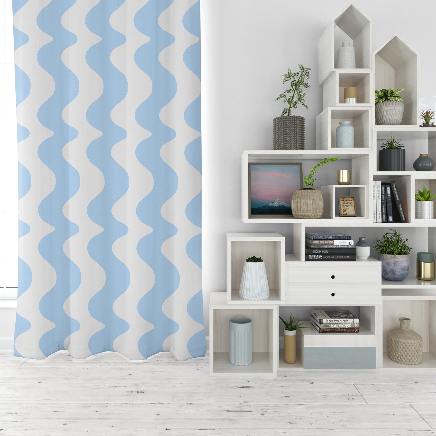 ‘On the Same Wavelength’ Fabric in Soft Blue