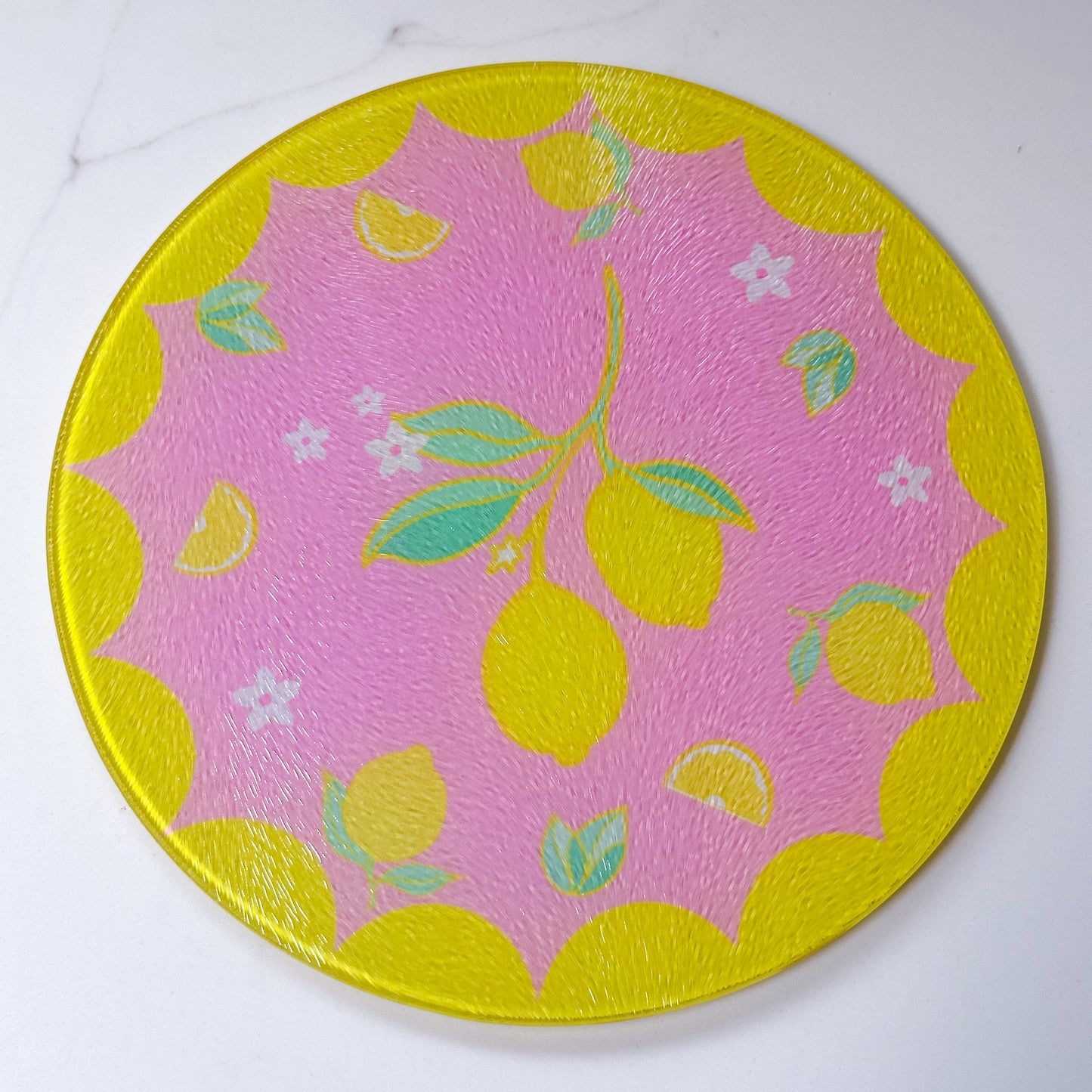 Sorbet Dreams Lemon Trivet, dopamine homeware UK, citrus hot pad UK, colourful kitchen accessories