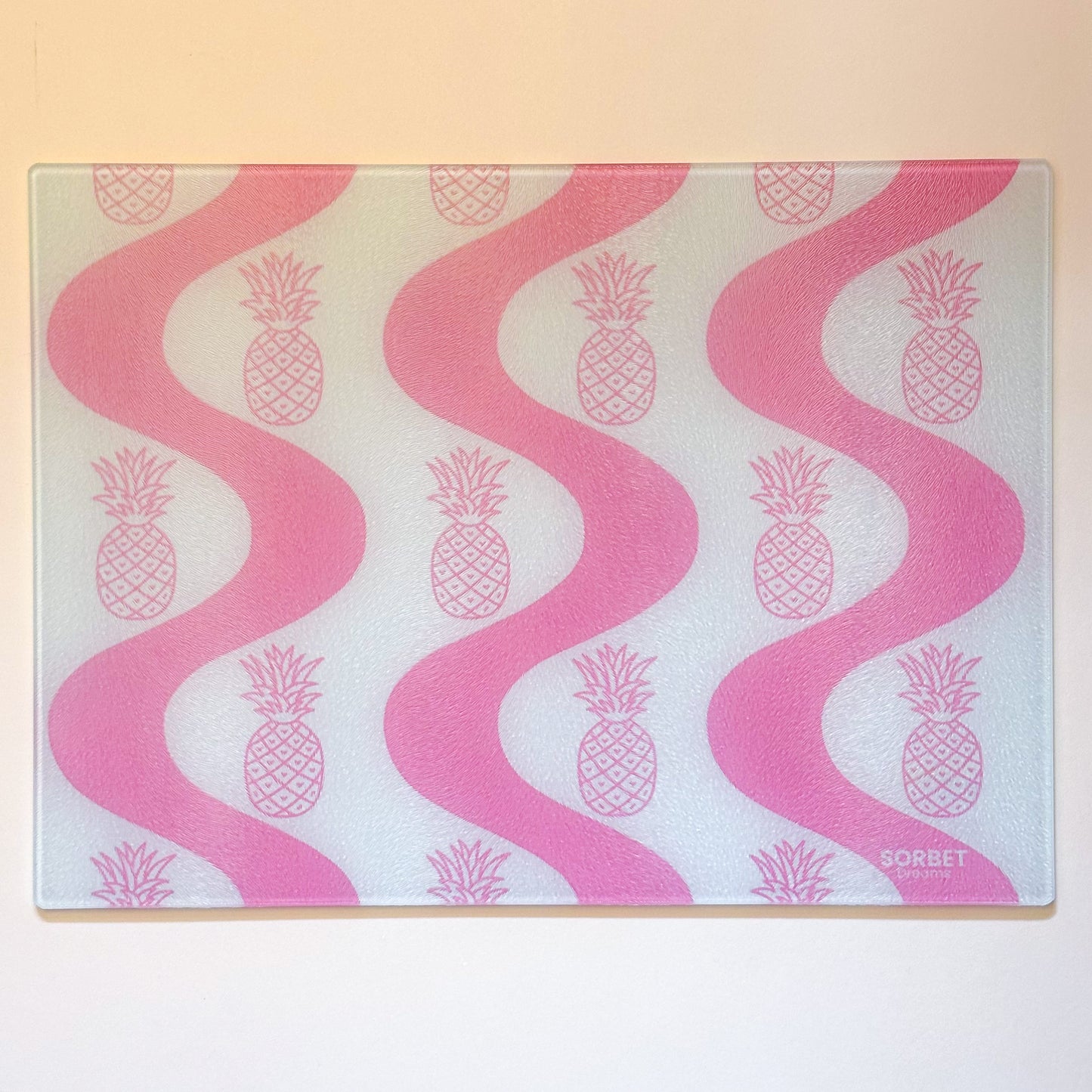 pineapple chopping board in pink colour