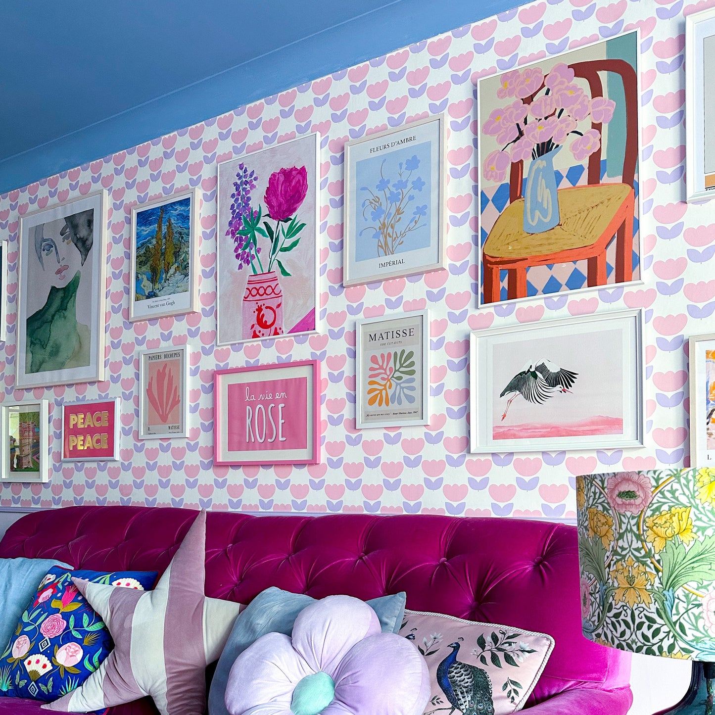 pastel pink tulip wallpaper UK danish aesthetic
