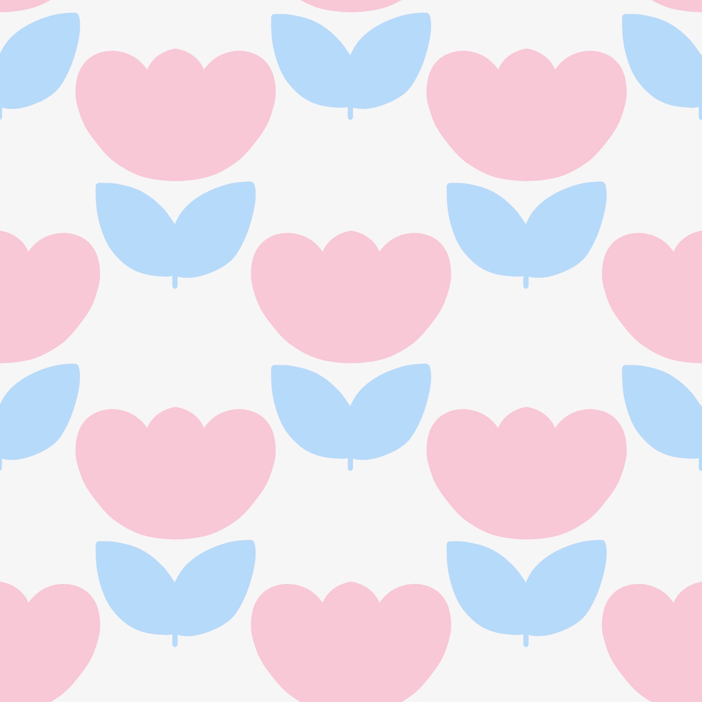 blue and pink pastel tulips wallpaper uk