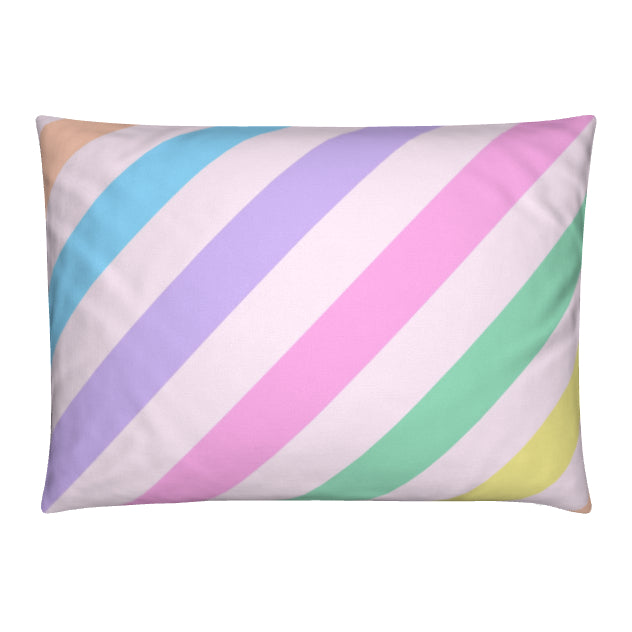 Velvet rainbow cushion