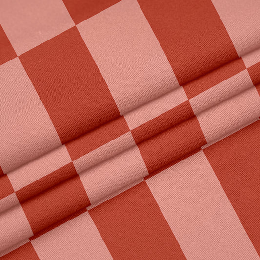 checkered fabric in red and pink colour