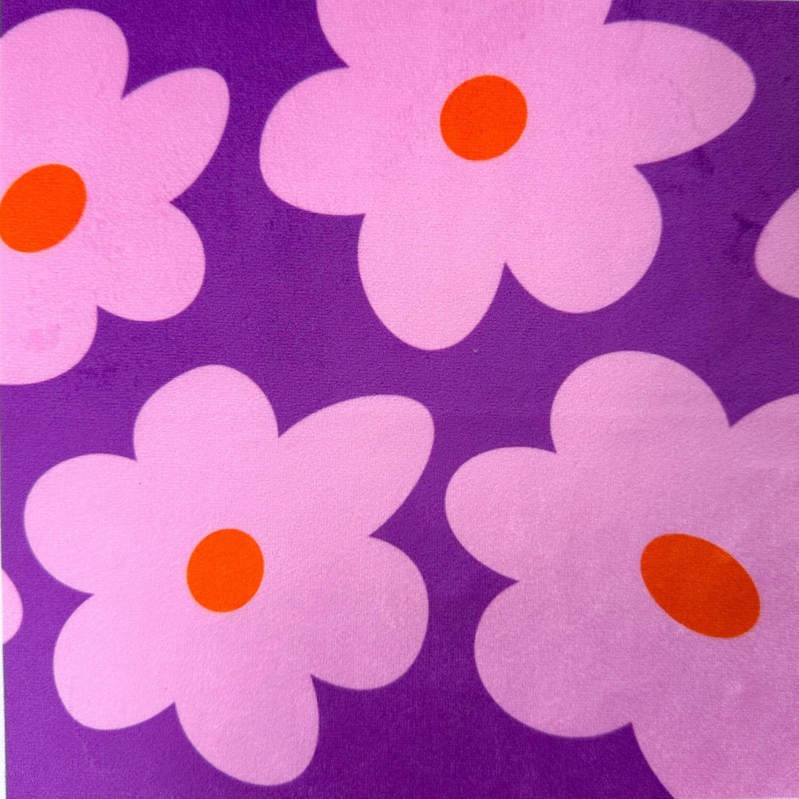 daisy fabric in purple