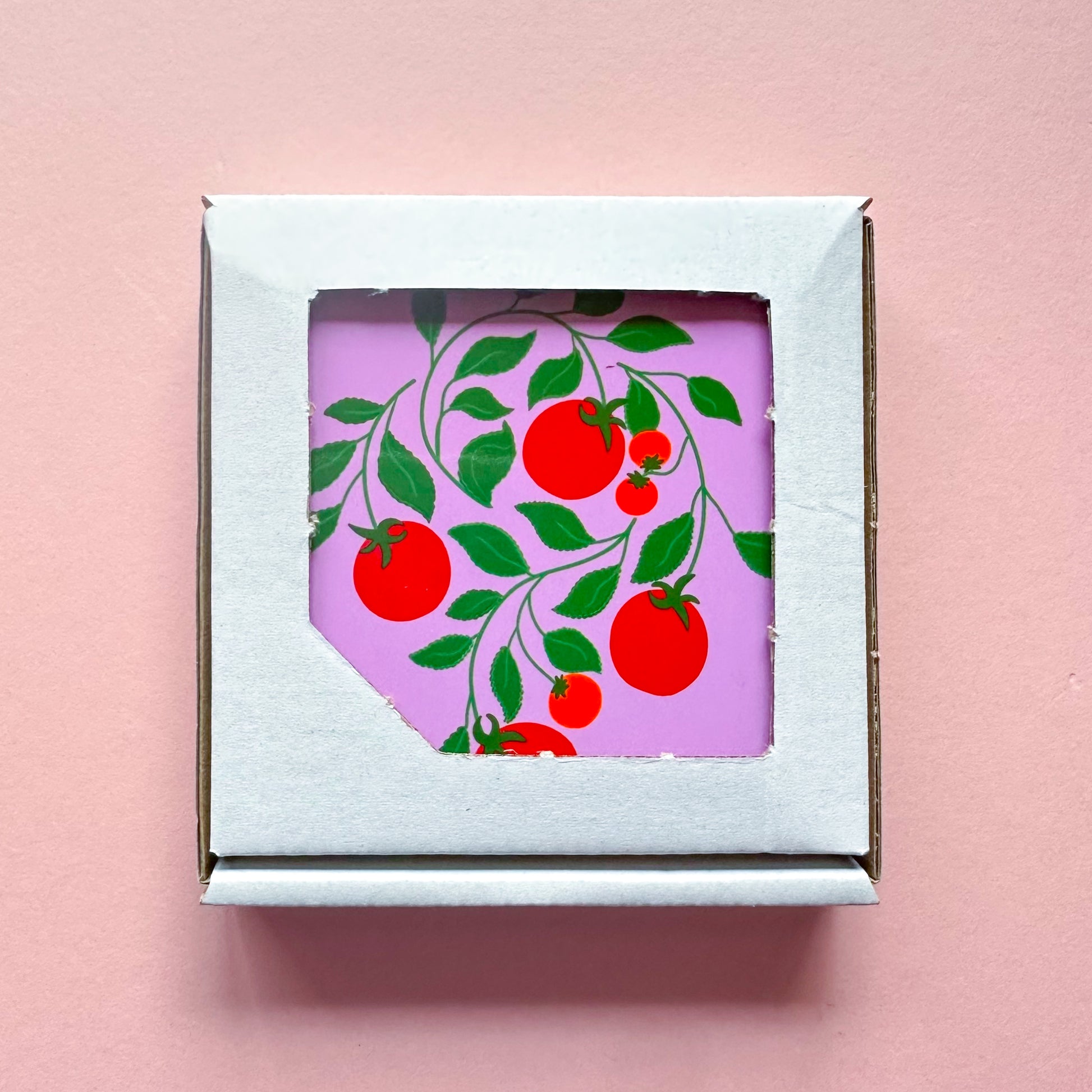 Tomato coasters, red and purple home decor, quirky home gift, new couple gift 