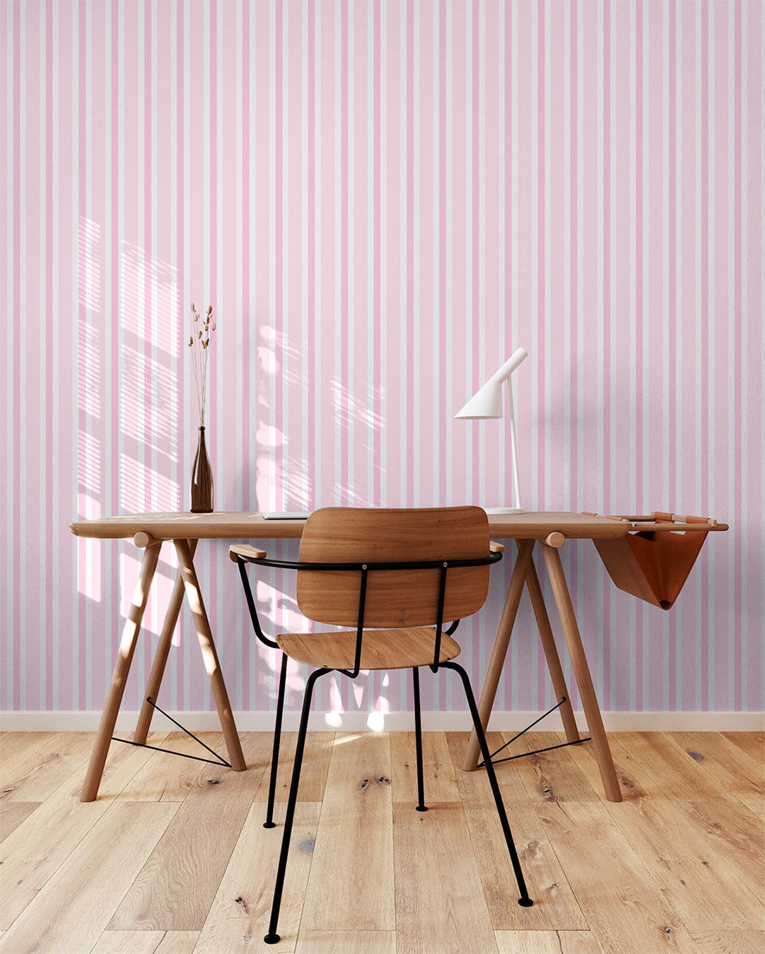 pink stripey wallpaper