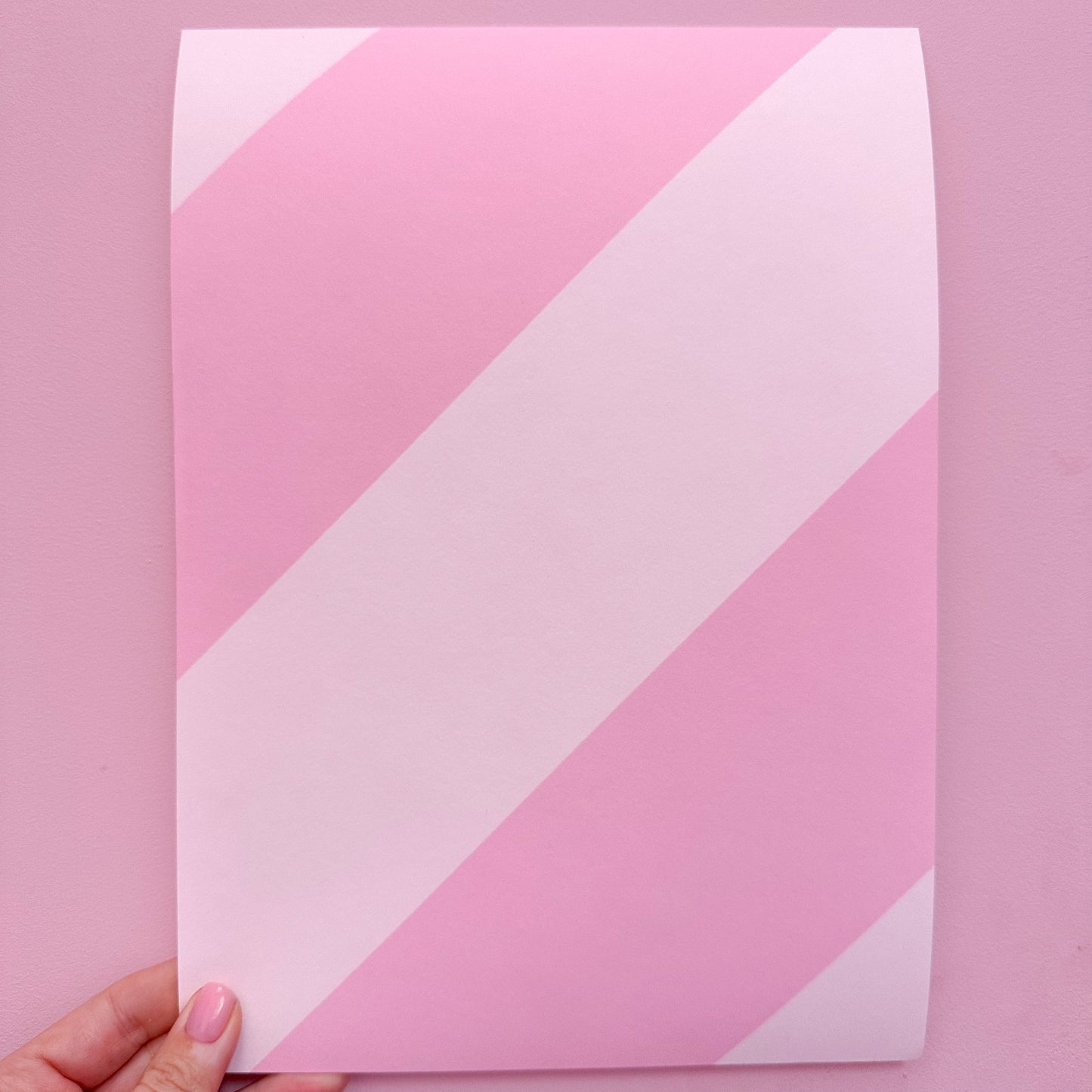 pink striped wallpaper girls room