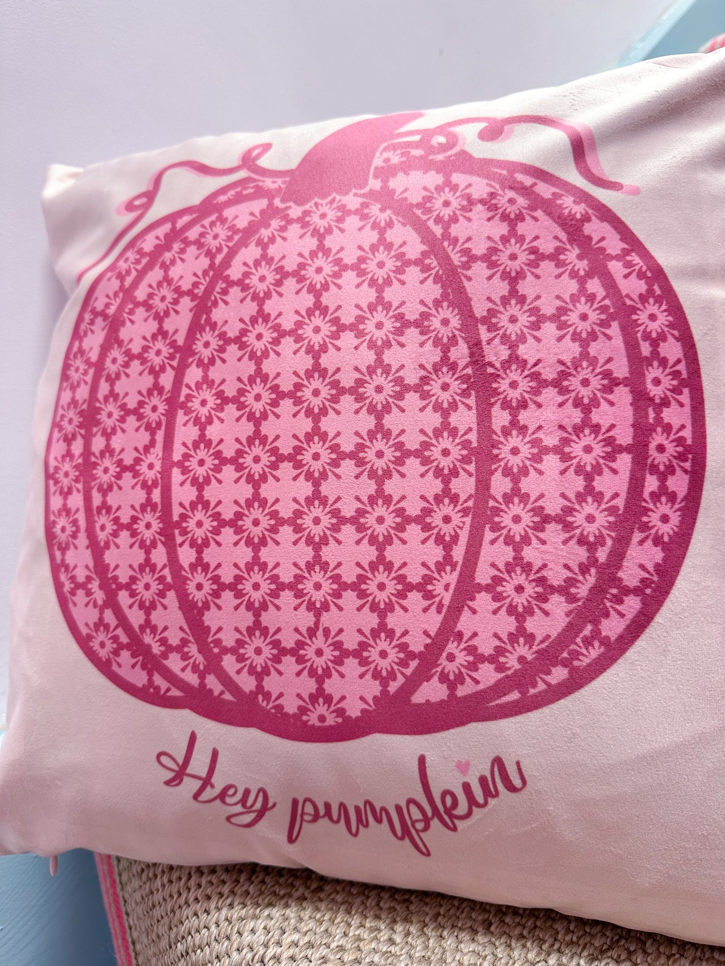 hey pumpkin floral cushion, maximalist home decor