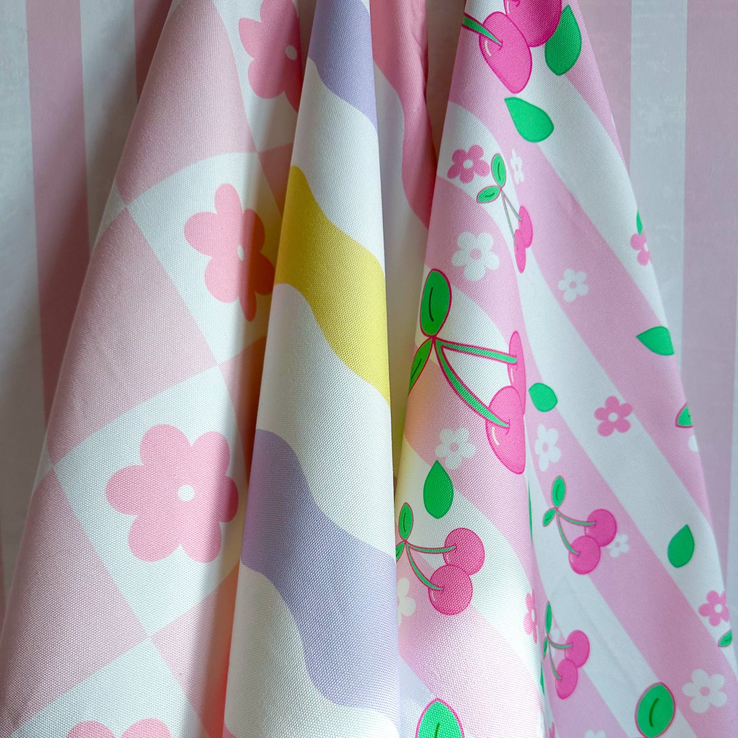 cotton kitchen towels in pastel colours