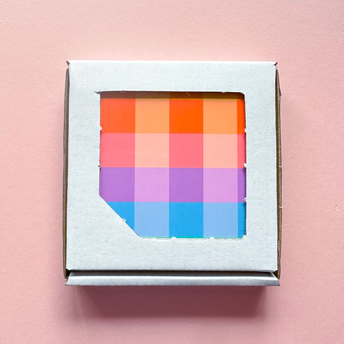 Gingham coaster set dopamine home decor, new home gift, colourful rainbow gift, rainbow gift for adults
