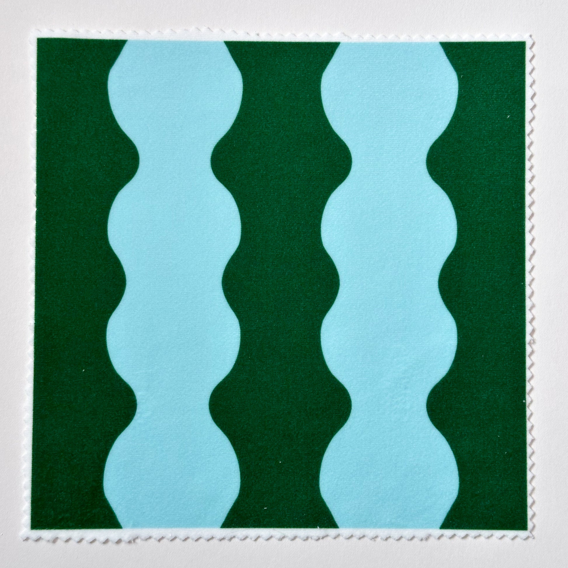 wavy velvet fabric in blue and green for upholstery sewing 