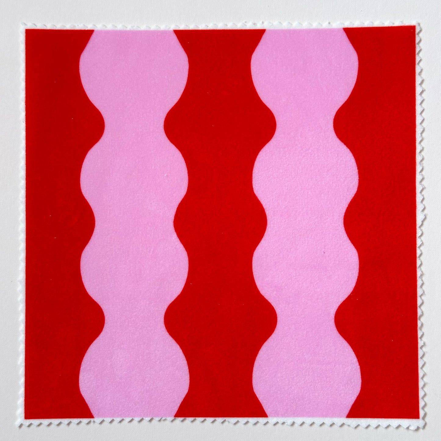 wiggle with me wavy velvet fabric in red and pink colours perfect for upholstery sofa sewing projects