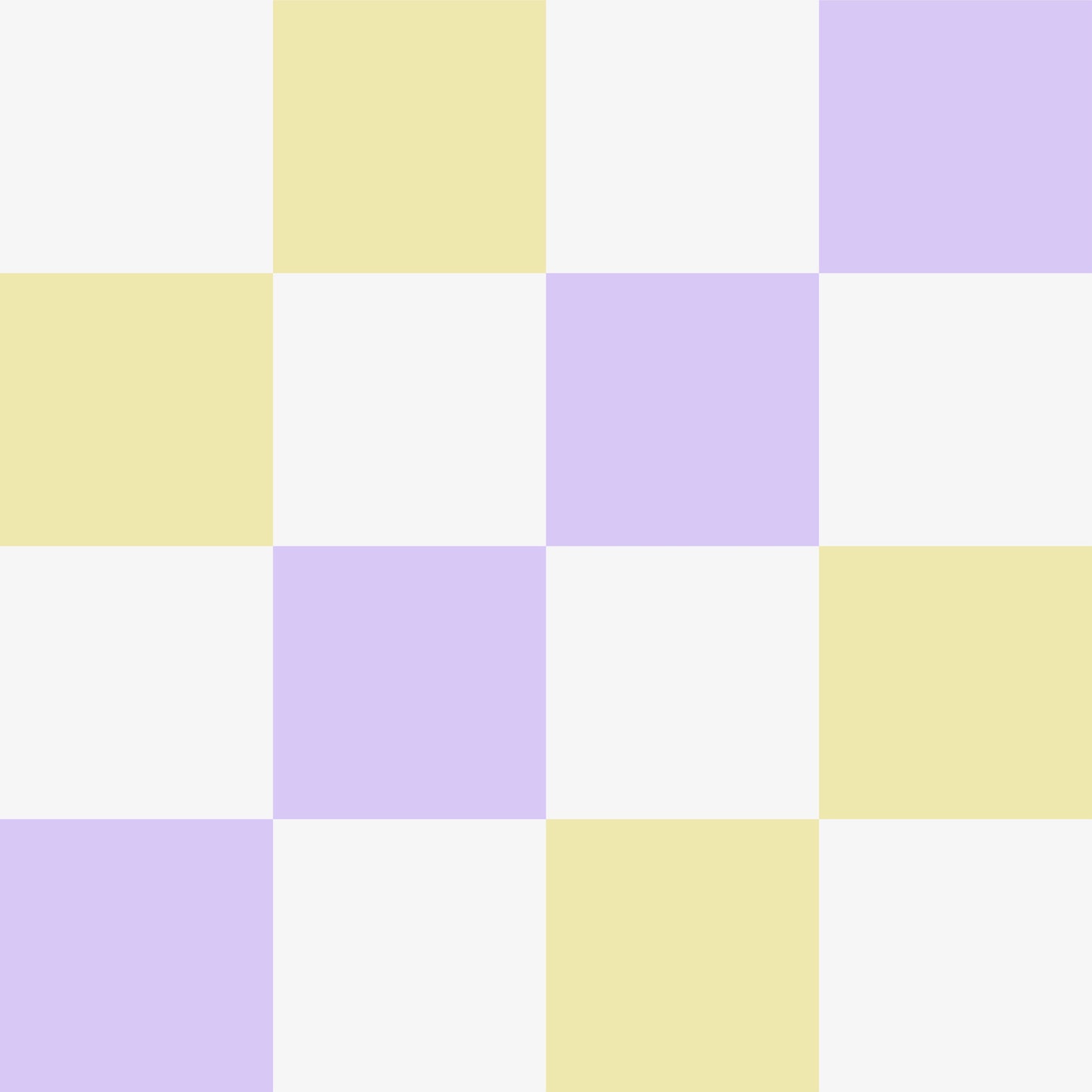 yellow and lilac wallpaper with checkerboard design