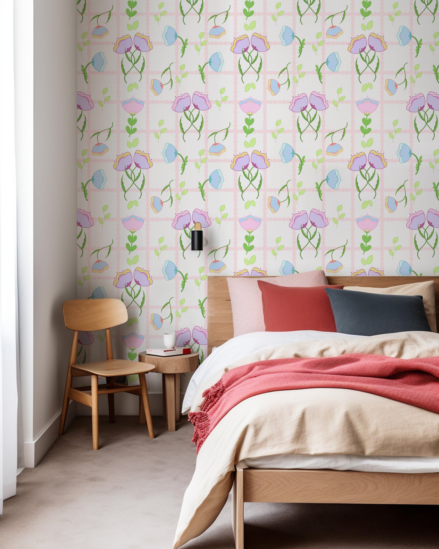 floral wallpaper for bedroom modern